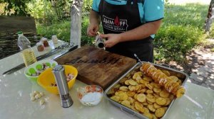 ШАШЛЫК из КАРТОШКИ. Улетает быстрее мяса. #шашлыкизкартошки #жаренаякартошка