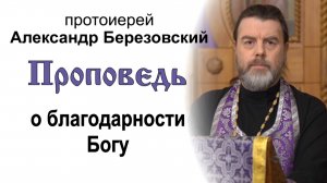 Проповедь о благодарности Богу (2022.04.01). Протоиерей Александр Березовский