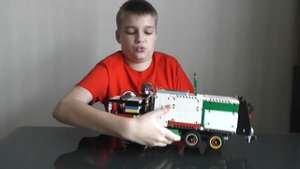 Мусоровоз - самоделка из лего техник