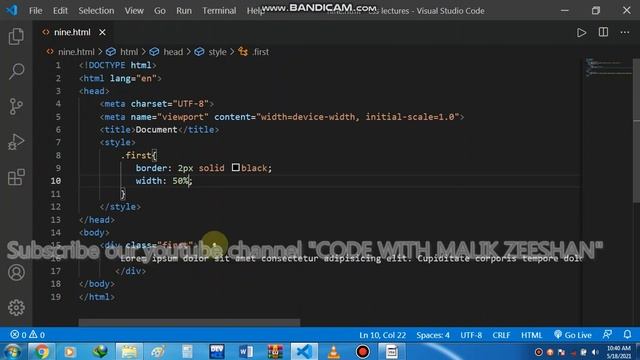 #9 CSS min width and max width tutorial in hindi / urdu