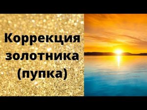 Сеанс коррекции золотника (пупка)
