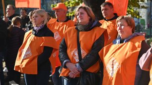 "Требуем достойного труда": в Вильнюсе прошел протест рабочих