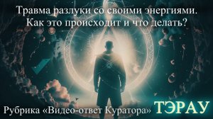 Травма разлуки со своими энергиями.
Как это происходит и что делать?
Куратор - ТЭРАУ💫