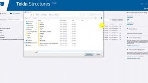 How to open files in Tekla Structure.