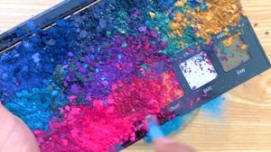 Mixing 3 Pink Shades into Clear Slime | Satisfying Slime Coloring with Makeup!!