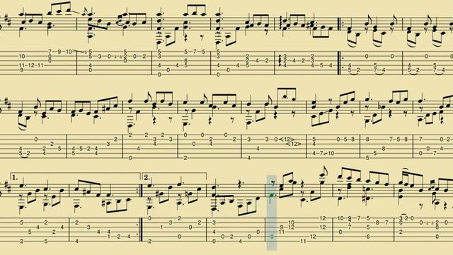 Julia Florida (Barcarola) - Agustin Barrios (Tablatura) смотреть онлайн