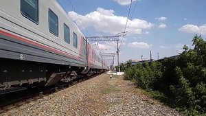 ТЭП70 - 0334 с пассажрским поездом №545 Орск - Имерет.курорт и приветливой бригадой