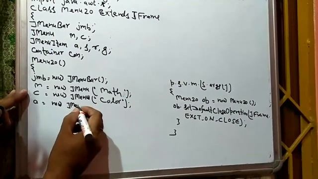 Swing Example creating menu bar and MenuItem in java in Hindi. смотреть онлайн