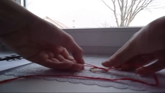 Как закреплять нити на кольцо.