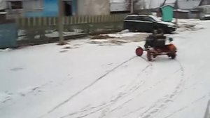 Самодельный карт из бензопилы "урал"