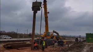 Погружение шпунта Ларсена Л5-УМ Вибропогружатель ICE 1423C 8(495)960-5017