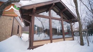 Обзор зимней беседки с панарамными  окнами "House 20"
