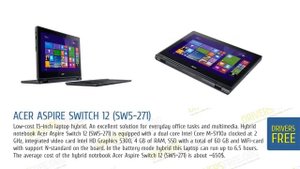 DriversFree: Acer Aspire Switch 12 (SW5-271) review & specs