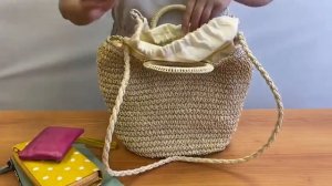 Сумки оптом 2020–Плетеная сумка-корзинка из соломки 1143SS0620/19