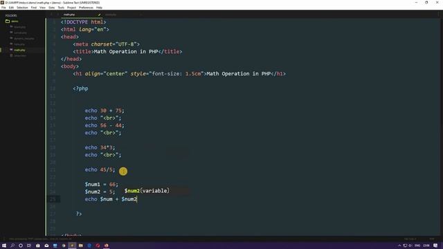 How to Use Arithmetic Operators in PHP | PHP Tutorial For Beginners Full  [ Beginner To Advance ]