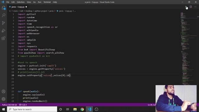 how to change voice in pyttsx3 module of python | How to make jarvis in python part-17 | AviUpadhya