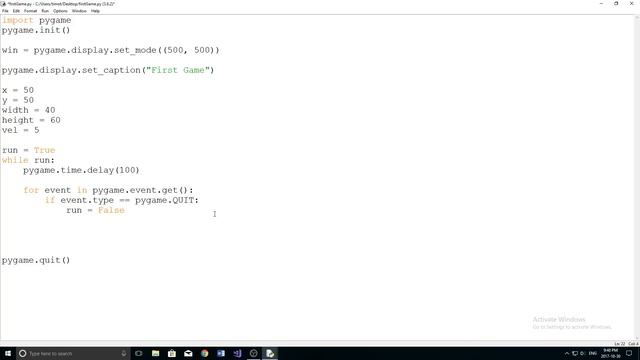 Pygame Tutorial #1 - Basic Movement and Key Presses смотреть онлайн