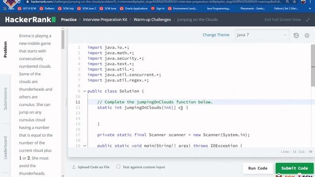 HackerRank Jumping On The Clouds || Jumping on the clouds solution || Fox-Tech Academy || java