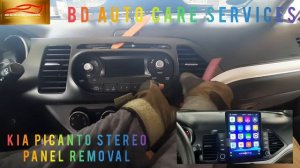 kia picanto 2017 stereo panel removal! how to remove frame panel