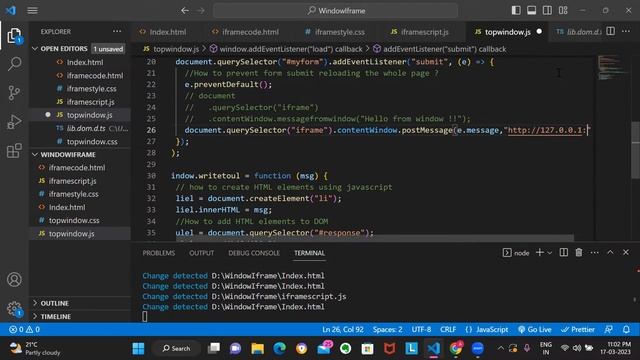 Cross origin sandbox IFRAME Communication PostMessage Security aspects Javascript Interview Series