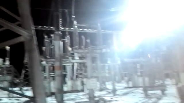 Необычное явление, коронирование изоляции на подстанции