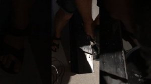 Испытание сверла Bosch 14 mm / HSS PointTeQ . Сверлим  отверстие в мангале для поддува.