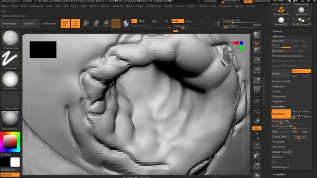 Zombie Sculpt Timelapse - 3D Sculpt Timelapse Blender, Zbrush, 3D Substance Painter, Photoshop. смотреть онлайн
