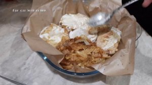 Рецепт очень сытного ужина. Мясо с картофелем и овощами в пергаменте.