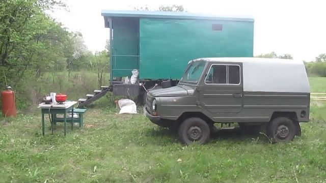 Кочевая пасека Быт пчеловода С 3 мин 15 с Дом на колесах своими руками