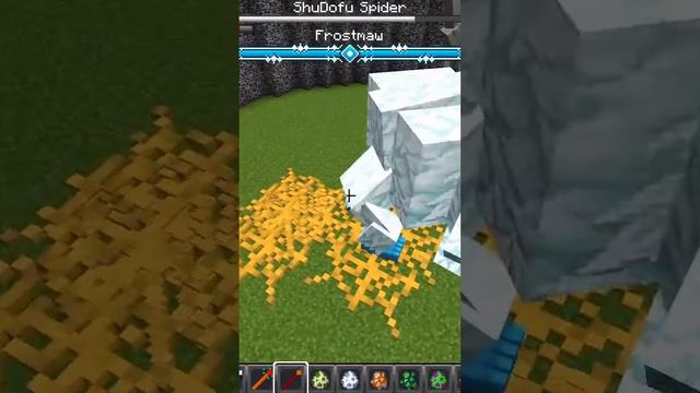 ShuDofu Spider vs Frostmaw in Minecraft #shorts #Minecraft