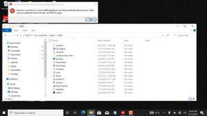 Windows cannot find c users appdata local temp file exe