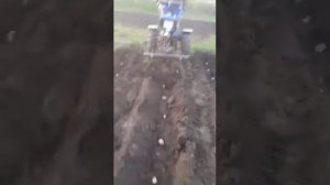 посадка картошки мотоблоком скаут часть 2