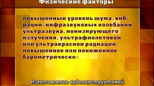 Опасные и вредные производственные факторы (Демо)