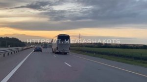 Колонна ЧВК Вагнер на трассе М-4 Дон.