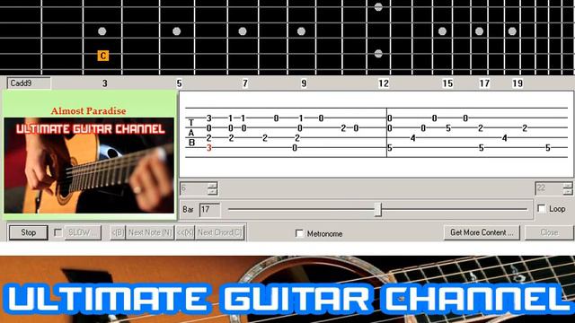 [Guitar Solo Tab] Almost Paradise (Mike Reno And Ann Wilson) смотреть онлайн
