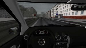 lada largus city car driving