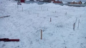 Разбивка свайного поля под фундамент