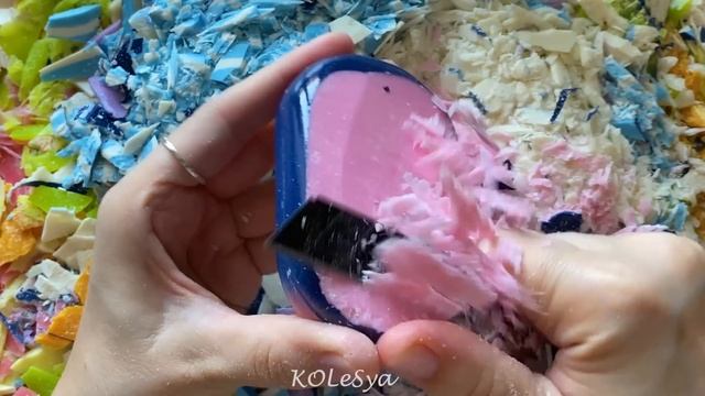 ASMR SOAP Cutting colored soaр  Soap Carving Резка крашенного мыла