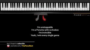 Sia - Unstoppable - Piano Karaoke / Sing Along / Cover with Lyrics