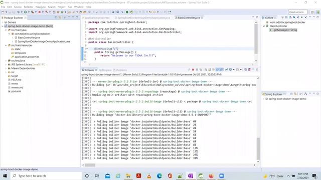 Create Docker Image in Spring Boot without Dockerfile & Fix 'Socket' Error