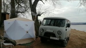 РЫБАЛКА С НОЧЕВКОЙ В ПАЛАТКЕ НА НАЛИМА.РЕКА ВЯТКА.УАЗИК ДЛЯ НОЧЁВКИ.ПАЛАТКА  СЛЕДОПЫТ ПРЕМИУМ 5 СТЕН