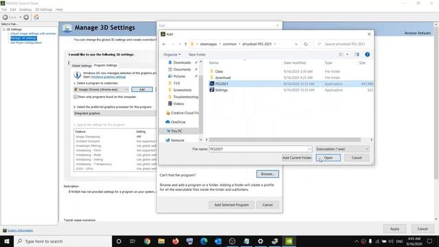 Fix eFootball PES 2021 Error The Video Card Does Not Have the Necessary Specifications GPU VRAM 2GB