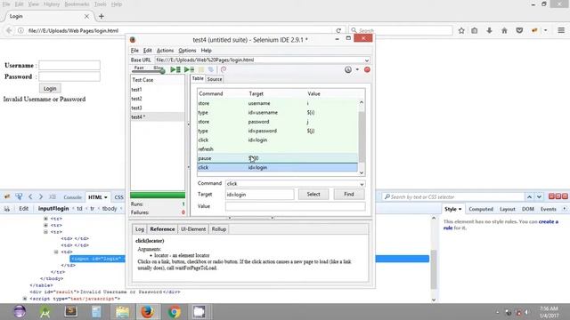 Selenium Tutorial #4 - Selenium IDE commands - Pause, Refresh, storeLocation and storeTitle Command