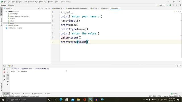 #8 Python Tutorial | Take Input From The User In Python