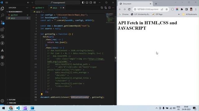 API FETCH in HTML CSS and JAVASCRIPT