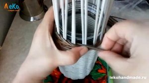 Плетение из газетных трубочек/Как сплести вазу из бумажной лозы/ Мастер-класс