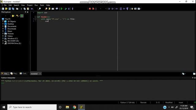 Reading a CSV file - Python Tutorial