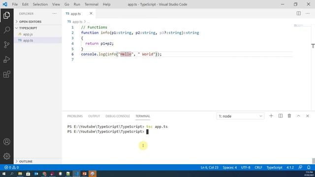 7.TypeScript Functions | Arrow & Anonymous Functions | Optional & Rest Parameters  | [07-Mar-2021]