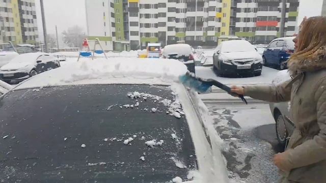 Курск. Погода. 2.11.2017 первый снегопад и первые проблемы... смотреть онлайн