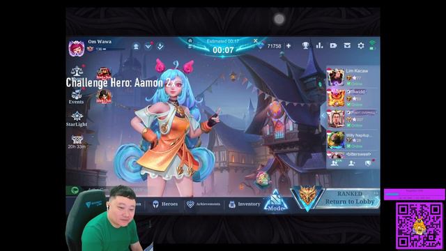 met malam tim push #mlbbidcreator #omwawa смотреть онлайн